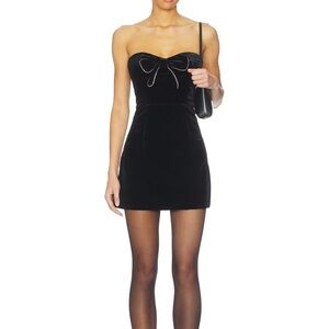 Black Mini Dress with Bow Detail